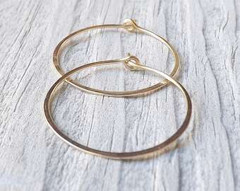 Gold Hoop Earrings Medium Hoops Gold Filled Earring minimalist jewelry Women gift, jewelry gift for her statement earrings