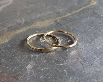 Solid Gold Hoop, Sleeper Hoops, 14k Gold Open Hoop, Small Gold Earrings, choose your custom size gift for her, handmade hoop earrings