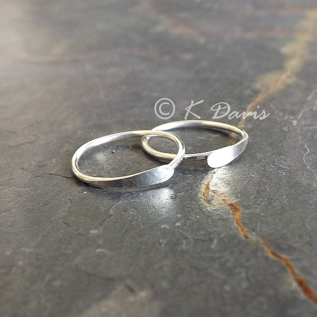 Sterling Silver Hoop Earrings Sleeper Earring Small Endless | Etsy