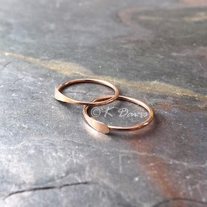 Rose Gold Sleeper Hoops, Open Hoop Earring, Gold Filled Hoop, Minimal Hoop Earring, custom earring, jewelry gift for her