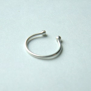 Silver Ear Cuff Lightweight Simple Earcuff, sterling silver earrings no pierce earring gift idea, statement ear cuff, statement earring