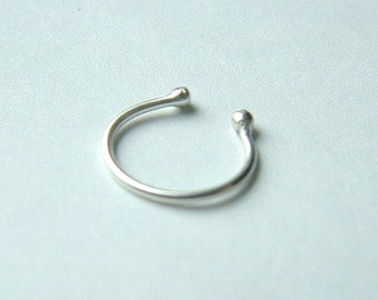 Silver Ear Cuff Lightweight Simple Earcuff, sterling silver earrings no pierce earring gift idea, statement ear cuff, statement earring