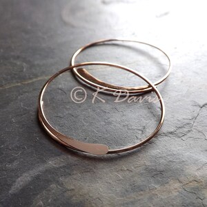 14K Gold Filled Hammered Open Hoop Earrings, Statement Jewelry