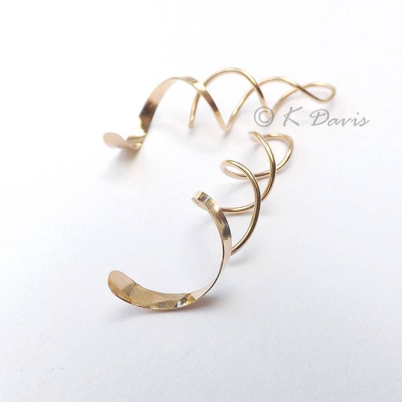 Spiral Dangle Earrings Gold Threader Earring Long Coil Open Etsy
