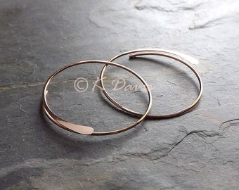 Gold Hammered Open Hoops, 14K Rose Gold Filled Hoop Earrings custom jewelry Womens Jewelry Gift for Her statement earrings stocking stuffer