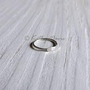Hoop Earrings, Silver Sleeper Earring, Simple Endless Hoops, Catchless Minimal Modern Hoop, Choose your Size Single or Pair