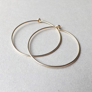 Gold Hoop Earrings, 14k Gold Filled Hoop Earring, Large Hoop Earrings, Simple Hoop Earrings, Statement Earrings, gold earrings, gold hoops