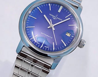 Swiss Vintage Ulysse Nardin Automatic 17-Jewels SS Date Men's 70s Made Wristwatch
