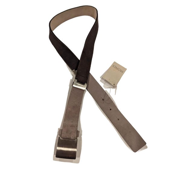 Vintage 80s Deadstock Mondi Two-tone Suede Belt NWT Small  display picture 1