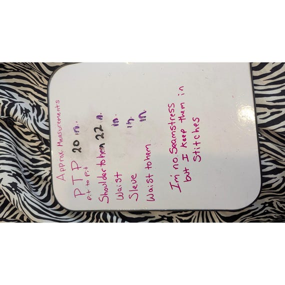 Joan Leslie Petite Zebra Print Button Down Shirt … - image 7