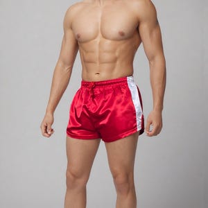 Satin Athletic Shorts for Unisex – Shiny Retro Gym Shorts