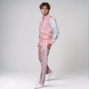 Satin Nylon Sport Jogging Suit Made of Shiny Nylon Etsy UK