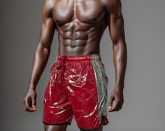 Nylon Shorts - Glanzende PU Nylon Short