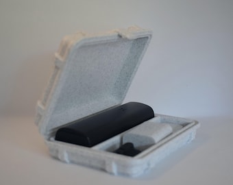Hardshell Travel Case for Pax Plus and Pax 3 - White Marble - With Accessory Storage Compartment
