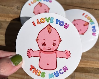 3" Kewpie Vinyl Sticker - Weatherproof