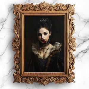 Junger Vampir Digitale Malerei Poster - Gothic Wandkunst, Dark Fantasy, Vampir Portrait, Vampir Kunstwerk, Gothic Wohndekor - PRT-11
