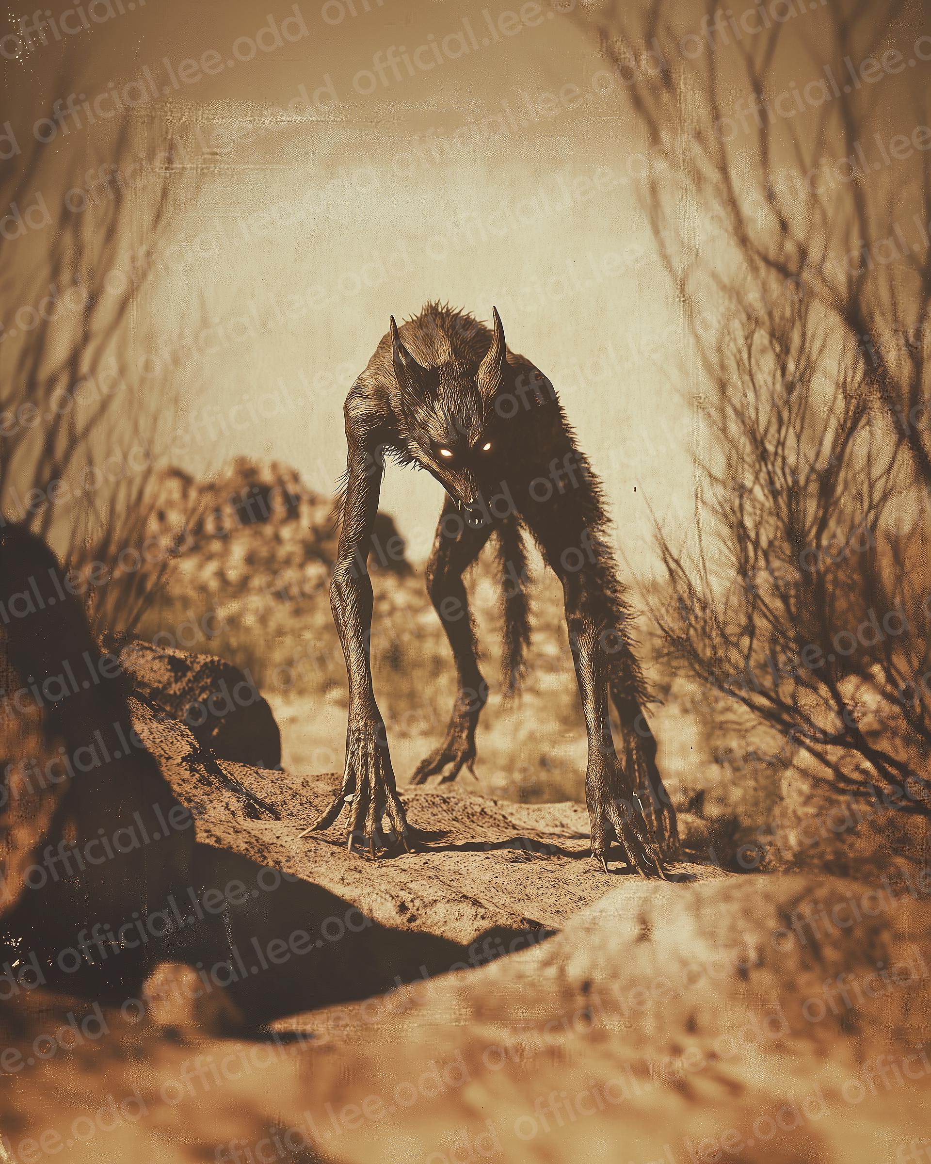 Arizona Skinwalker Art Print - Vintage Sepia Desert Cryptid Photography ...