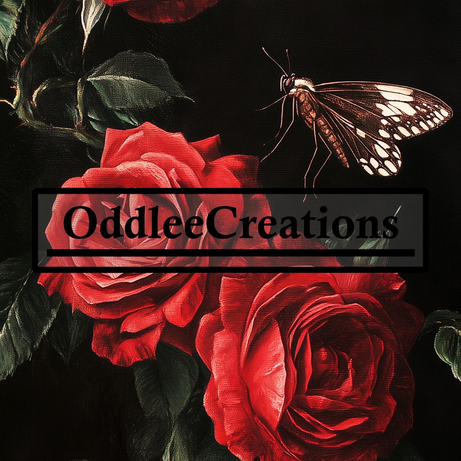 Dark Red Roses Printable Art | Digital Gothic Floral Wall Decor ...