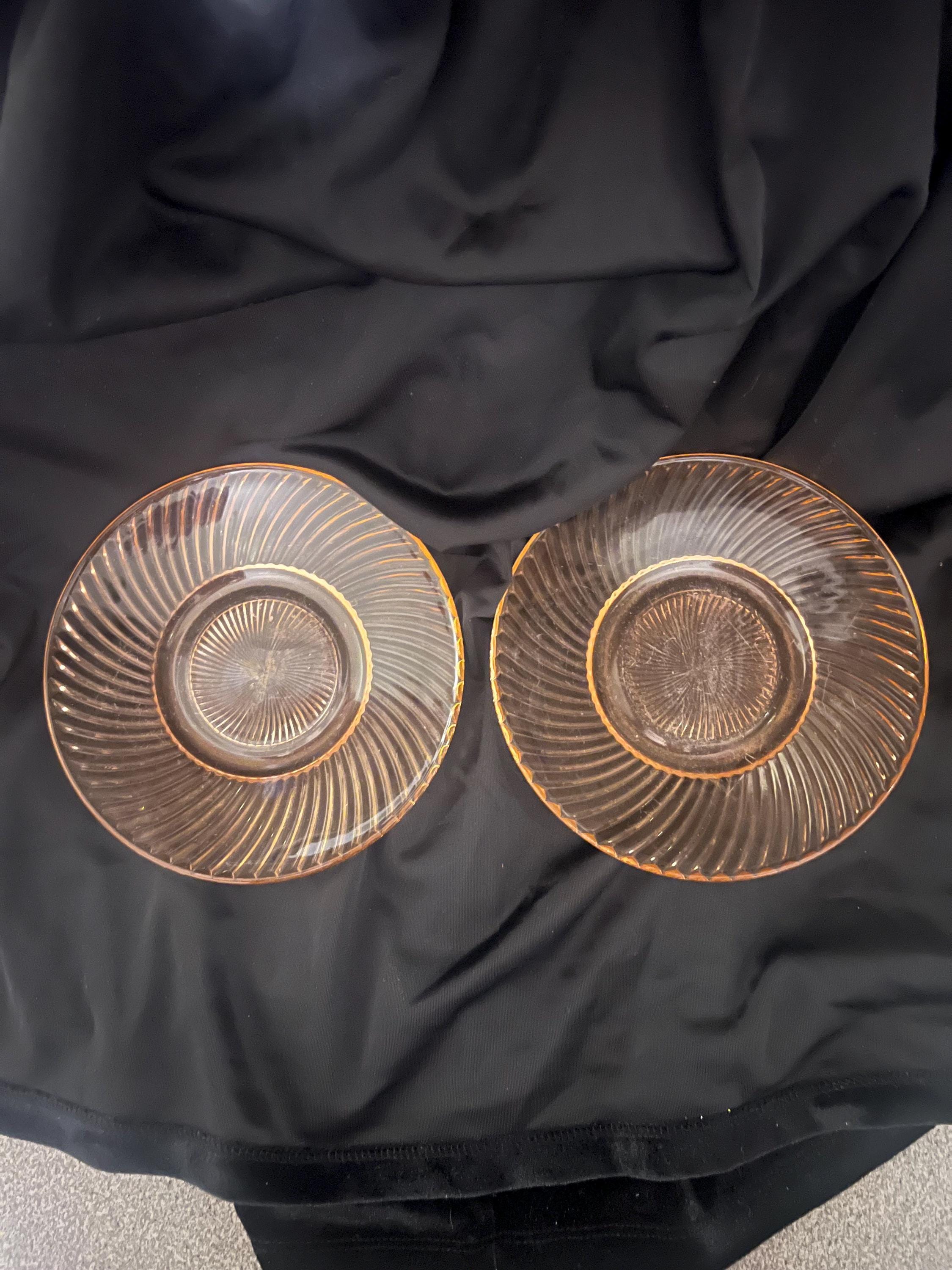 Rosa Depression Glasplatten