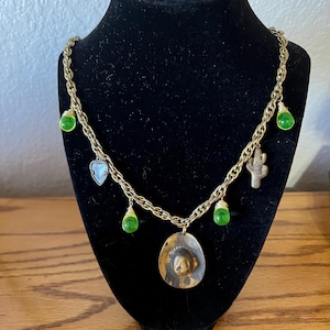 Cacti Cowgirl Charm Necklace