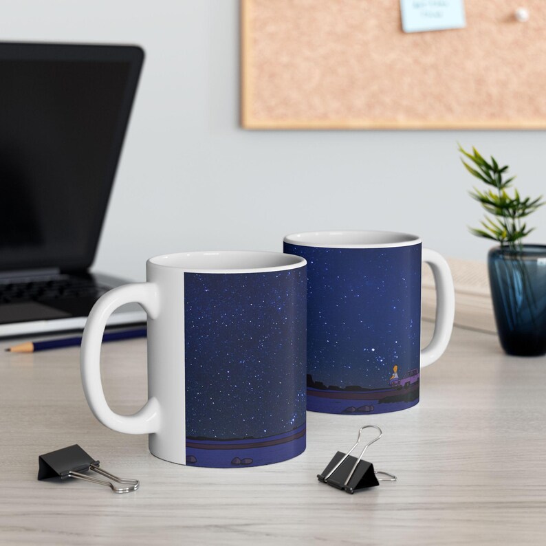 Homer Simpson Sternennacht Kaffeebecher, Geschenk für Fans Bild 4