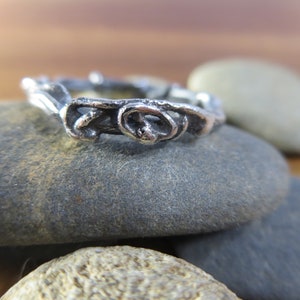 Elven Brutalist Sterling Silver Branch Ring - Size 6.5