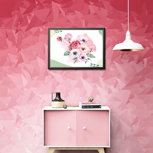 Dusty Pink Peony Wall Art Set – Printable Floral Decor