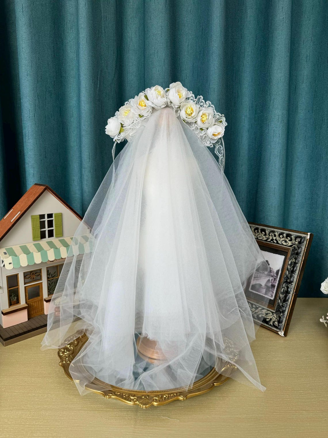Elegant Wedding Dog Dress With Veil: White Gown for Wedding and ...