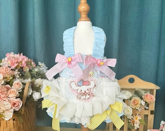 Dog Dress, Elegant Summer Dress, Costume Large Dog Birthday Outfit, Custom Pet Clothes