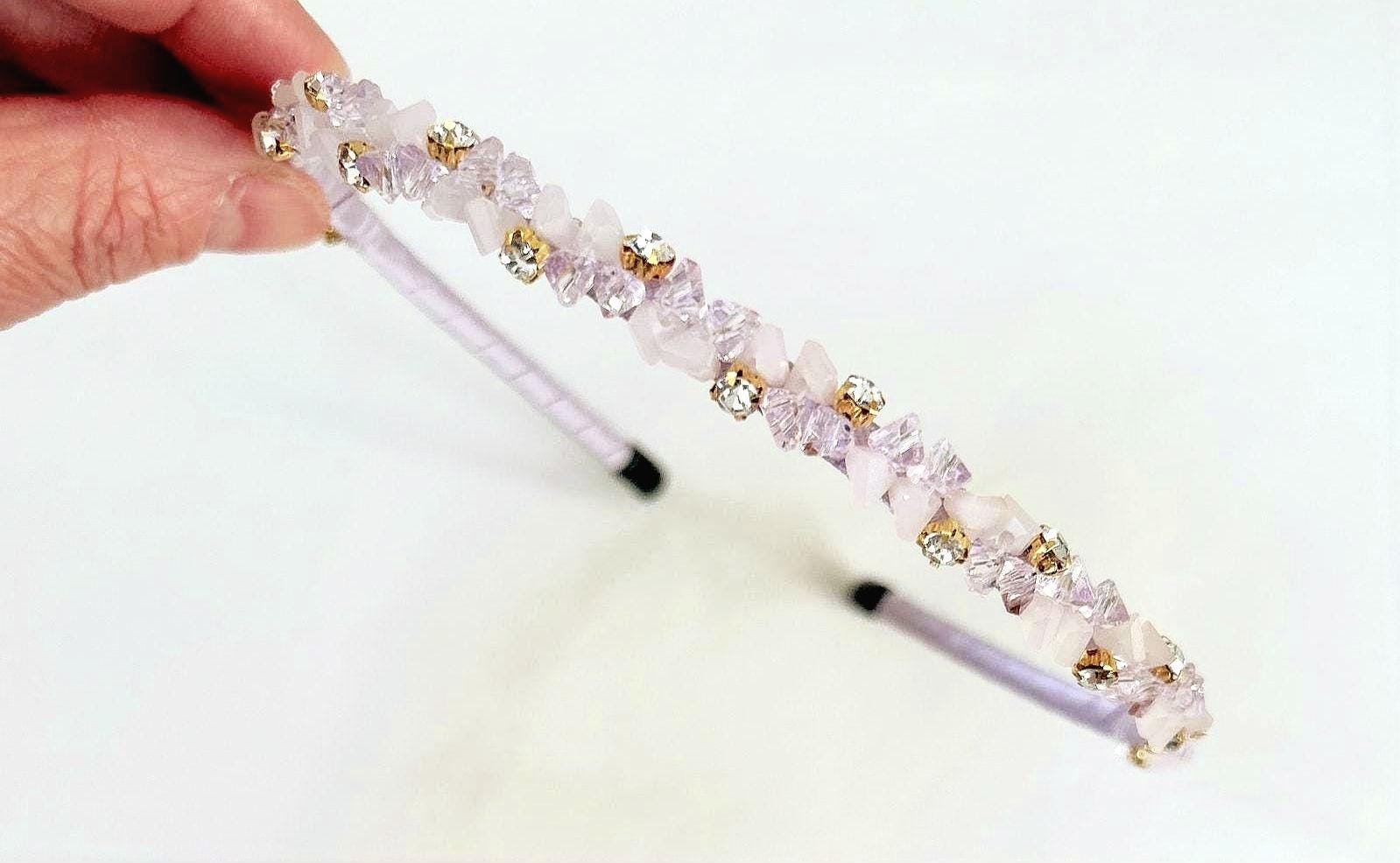 ?SPECTACULAR HANDMADE CRYSTAL STONE HEADBAND Natural Crystal Stone Headband - Etsy main image 3