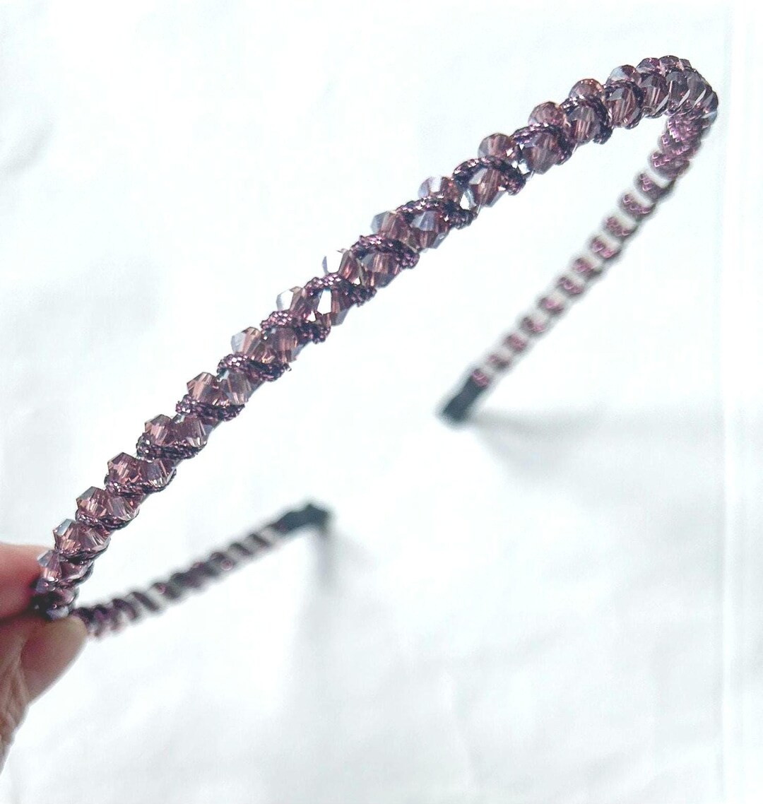 Purple Rhinestone Headband main image 1