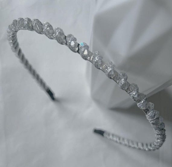 Silver Crystal Headband: Wedding Hair Accessory - Etsy display picture 1