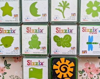 Sizzix/Provo Craft Assortment of 10 Green Original Small Dies