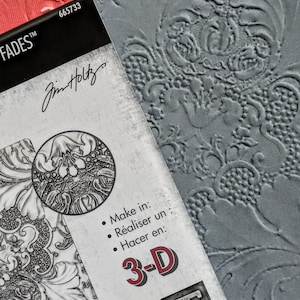 Sizzix Texture Fades 3D Embossing Folder "Damask" See samples