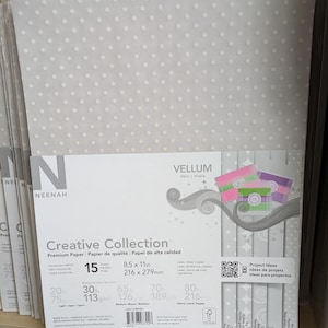 15 Neenah Vellum Variety Patterns Sheets Pack of 15 Brand New