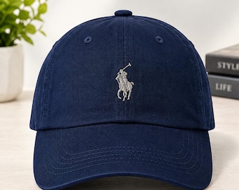 Klassische Polo-Baseballkappe, bestickte Baumwoll-Dad-Cap, verstellbare Freizeit-Sportkappe, Unisex-Streetwear-Mütze