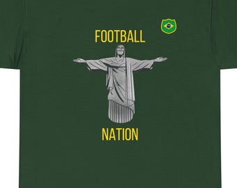 Jesus Christus brasilianisches Fußball-T-Shirt | Fußball Jesus Jersey Design