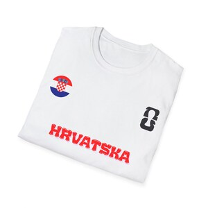 HRVATSKA Fußball Wappen T-Shirt | Kroatische Flagge, Abzeichen, WM Bild 2