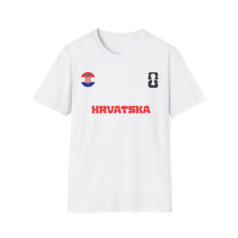 HRVATSKA Fußball Wappen T-Shirt | Kroatische Flagge, Abzeichen, WM Bild 1