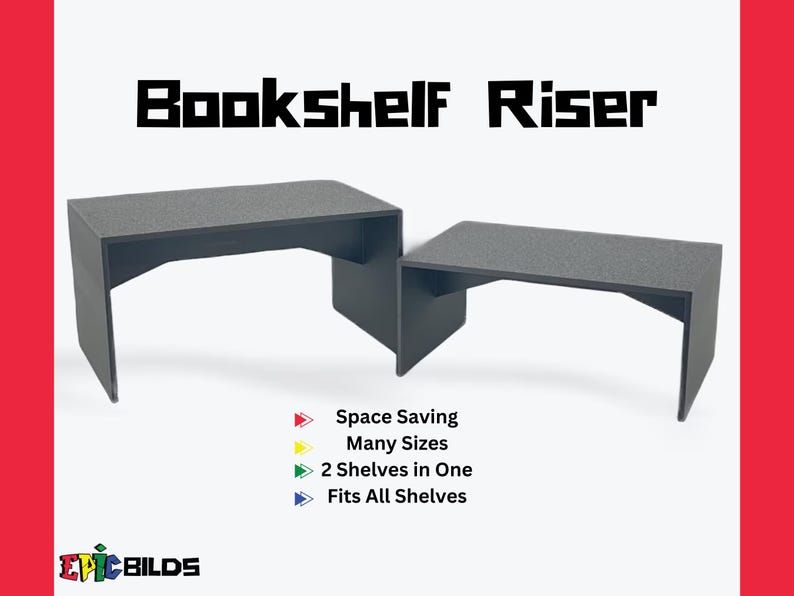 Space-saving Bookshelf Riser: Modern Display Stand - Etsy