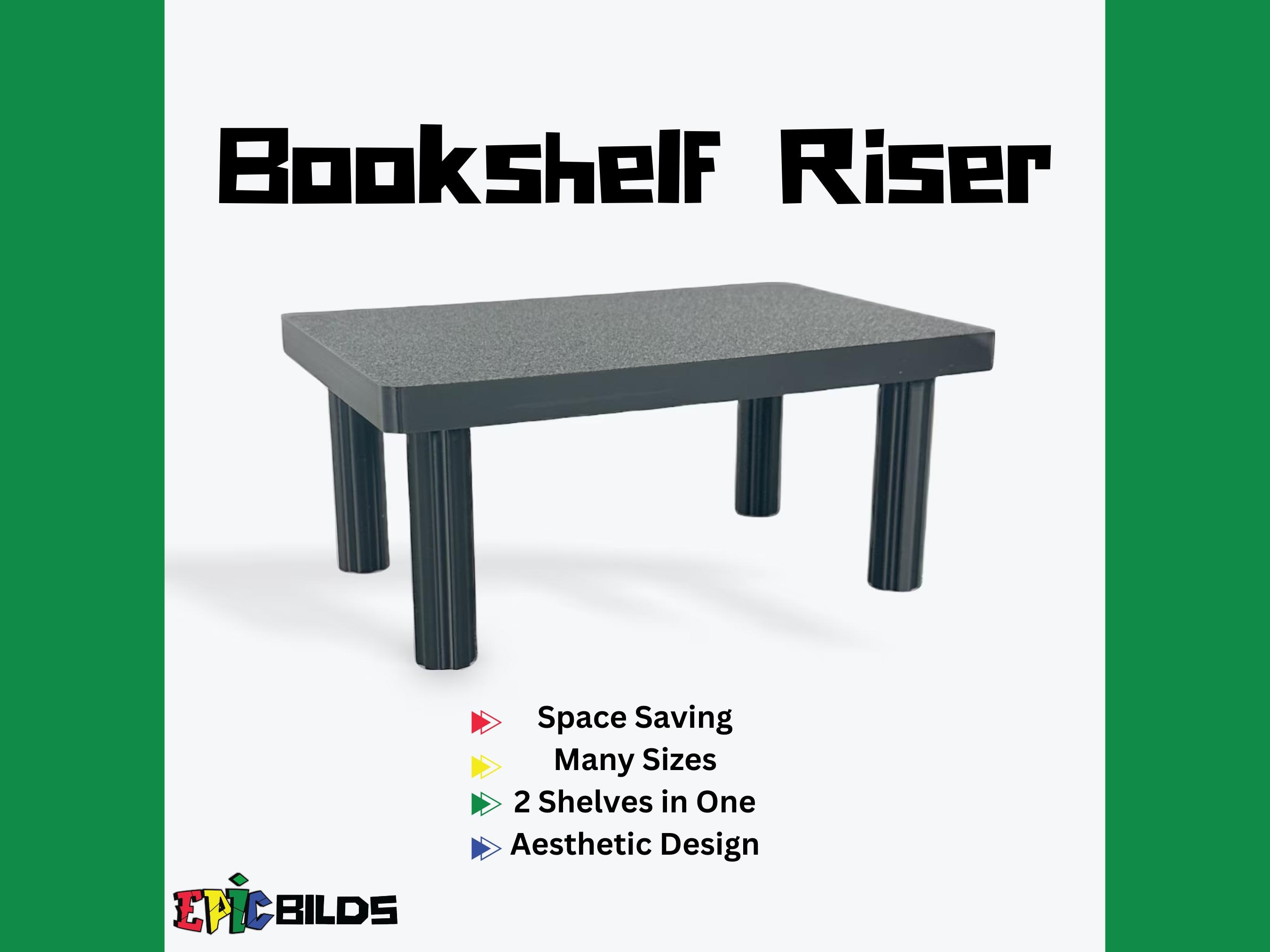 Bookshelf Riser | Aesthetic & Sturdy Design | Space-Saving Display Stand | Various Sizes | Fits All Shelves | Home Décor | Manga