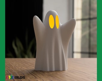 Cute Halloween Ghost | Translucent | Fits Electronic Tea Light | Spooky Tabletop Decor