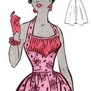 Repro Vintage Mail Order Pattern Sundress Cocktail Dress  50s No 1 on Printable PDF MultiSizes B30 - 40