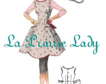 Repro Vintage Full and Half Apron Pattern 50s on PDF No 17 Available in M-L-XL