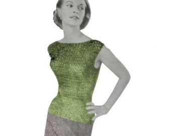 Vintage Crochet Pattern  Cocktail Top 50's