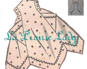 Repro Vintage Apron 50's One Yard Fabric PDF Pattern No 3 Available Size M-L-XL