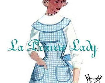 Repro Vintage Full Apron 50's PDF Pattern No 26 Available in M-L-XL