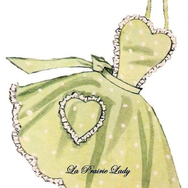 Repro of Vintage Full Apron Pattern 50s on PDF No 16