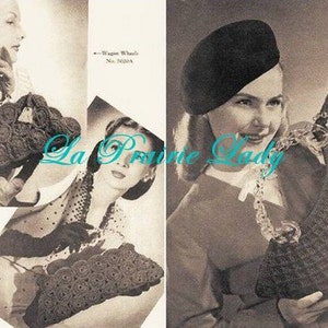 Vintage Quaker Smart Bags 40s Book Pattern Vol XVII pour Crochet 21 modèles sur PDF image 4