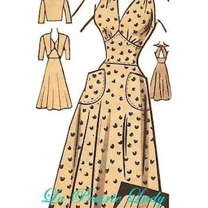 Repro Vintage Mail Order 4596 Pattern Sundress and Bolero  50s No 6 on Printable PDF B34